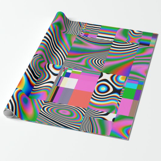 Digitale Effekte. Lebhafter abstrakter Hintergrund Geschenkpapier (Ungerollt)