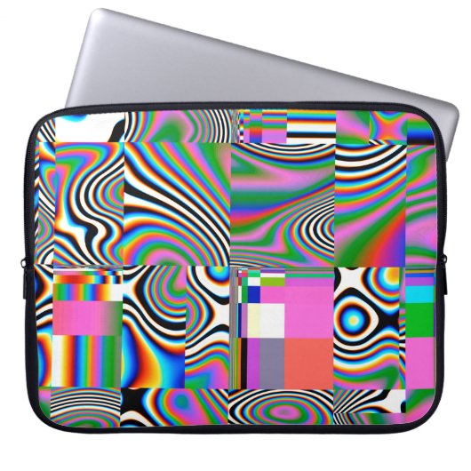 Digitale Effekte. Lebhafter abstrakter Hintergrund Laptopschutzhülle (Vorderseite)