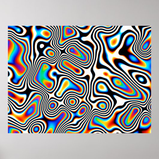 Digitale Effekte. Lebhafter abstrakter Hintergrund Poster (Vorne)