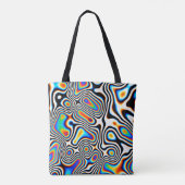 Digitale Effekte. Lebhafter abstrakter Hintergrund Tasche (Rückseite)