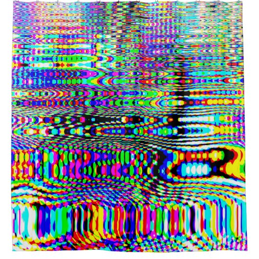 Digitale Effekte: Multicolor Abstract Design Duschvorhang (Vorderseite)