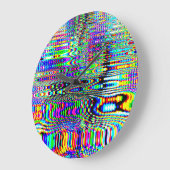 Digitale Effekte: Multicolor Abstract Design Große Wanduhr (Winkel)
