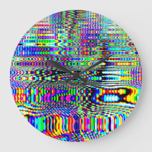 Digitale Effekte: Multicolor Abstract Design Große Wanduhr