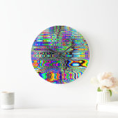 Digitale Effekte: Multicolor Abstract Design Große Wanduhr (Zuhause)