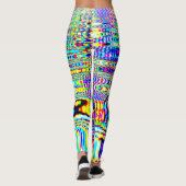 Digitale Effekte: Multicolor Abstract Design Leggings (Rückseite)
