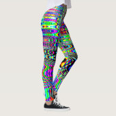 Digitale Effekte: Multicolor Abstract Design Leggings (Rechts)