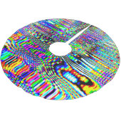 Digitale Effekte: Multicolor Abstract Design Polyester Weihnachtsbaumdecke (Schrägansicht)