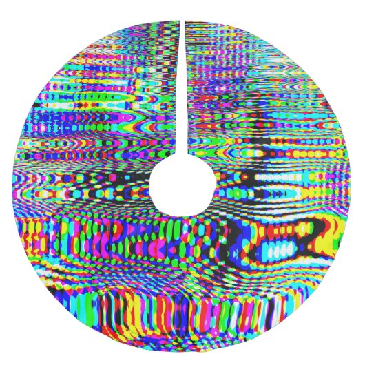 Digitale Effekte: Multicolor Abstract Design Polyester Weihnachtsbaumdecke (Vorderseite)