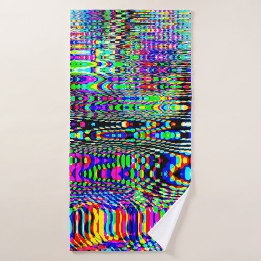 Digitale Effekte. Multicolor abstrakter Hintergrun Badehandtuch (Badehandtuch)