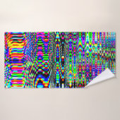 Digitale Effekte. Multicolor abstrakter Hintergrun Badehandtuch (Badehandtuch)