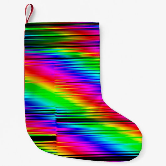 Digitale Effekte. Multicolor abstrakter Hintergrun Kleiner Weihnachtsstrumpf (Vorderseite)