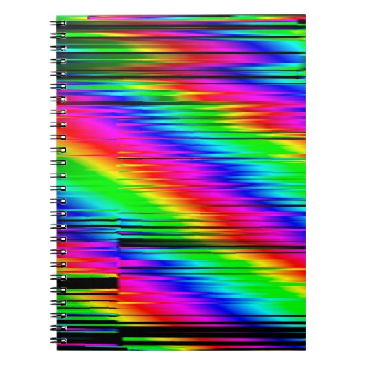Digitale Effekte. Multicolor abstrakter Hintergrun Notizblock (Vorderseite)
