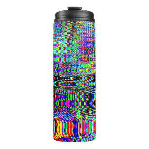 Digitale Effekte. Multicolor abstrakter Hintergrun Thermosbecher