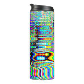 Digitale Effekte. Multicolor abstrakter Hintergrun Thermosbecher (Nach rechts gedreht)