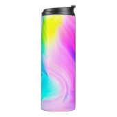 Digitale Effekte. Multicolor abstrakter Hintergrun Thermosbecher (Nach links gedreht)