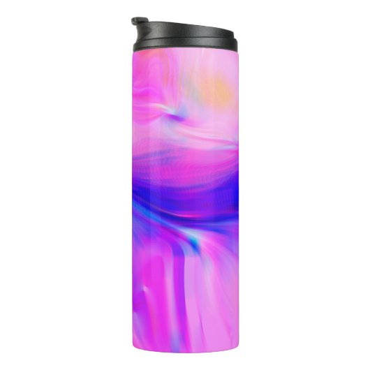 Digitale Effekte. Multicolor abstrakter Hintergrun Thermosbecher (Nach rechts gedreht)