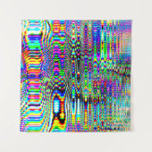 Digitale Effekte. Multicolor abstrakter Hintergrun Wandteppich (Vorderseite (Horizontal))