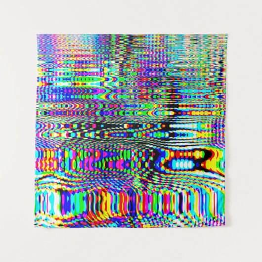 Digitale Effekte. Multicolor abstrakter Hintergrun Wandteppich (Vorderseite)