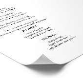 Digitale einfache Kalligrafie Rustikale Hochzeitsm Poster (Ecke)