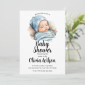 Digitale Einladung der Babydusche (Stehend Vorderseite)