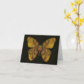 Digitale Embossed Golden "Flutterbys" Note Card Karte (Gelbe Blume)