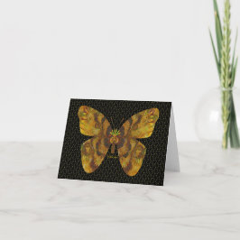 Digitale Embossed Golden "Flutterbys" Note Card Karte