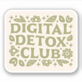 Digitale Entzugsklub-Wellness-Mädchen-Ästhetik Aufkleber (Vorderseite)