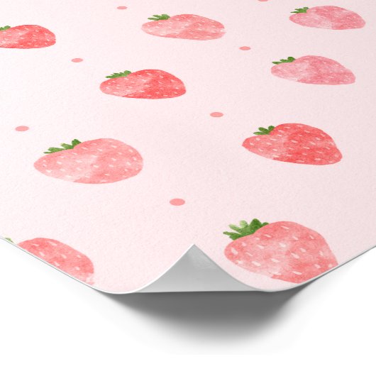 Digitale Erdbeerausdruck Poster (Ecke)