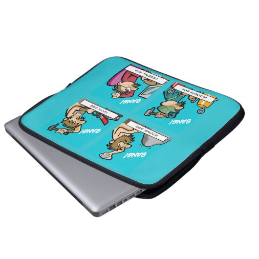 Digitale Evolution 2 Laptopschutzhülle (Vorne Knopf)