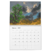Digitale Fantasie Abstrakte Malerei Kunst Kalender (Feb 2027)