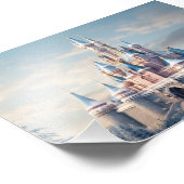 Digitale Fantasy-Burg in den Bergen Fotodruck (Ecke)