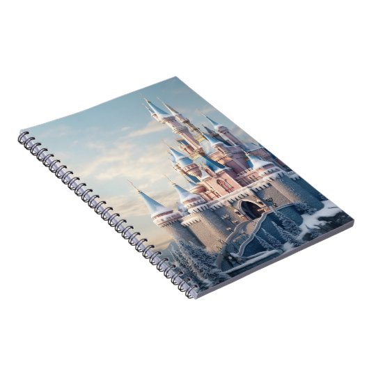 Digitale Fantasy-Burg in den Bergen Notizblock (Rechte Seite)