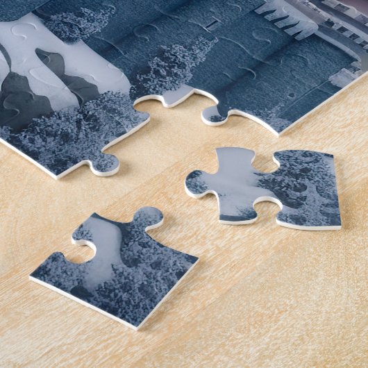 Digitale Fantasy-Burg in den Bergen Puzzle (Seite)