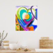 Digitale Farben Herz Poster (Küche)