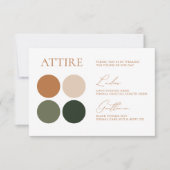 Digitale Farbpalette Grün/Terracotta Einladung (Vorderseite)