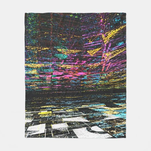 Digitale Farbträume Fleecedecke (Vorderseite)