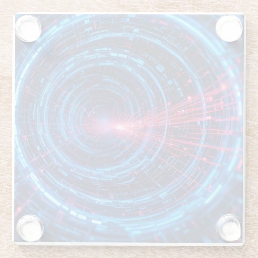 Digitale Festung: Der sichere Strom Glasuntersetzer (Rückseite)