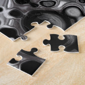 Digitale Fluid Art aus schwarzem und weißem Marmor Puzzle (Seite)