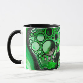 Digitale Fluid-Kunst aus grünem Marmor Extravagant Tasse
