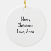 Digitale Flüssigkunst in Blau und Grün Keramik Ornament (Hinten)