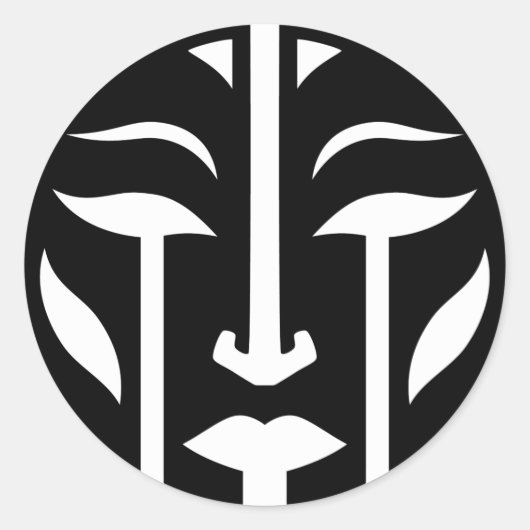 Digitale Frau Runder Aufkleber (Vorderseite)