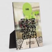 Digitale Freuden: 8x10 mit Easel QR Code Menü Fotoplatte (Seite)