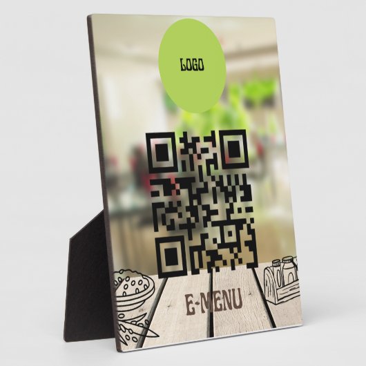 Digitale Freuden: 8x10 mit Easel QR Code Menü Fotoplatte (Seite)