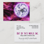 Digitale Galaxie Alien Planet im Weltraum Rosa Neb Visitenkarte (Vorne/Hinten)