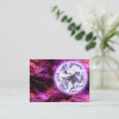 Digitale Galaxie Alien Planet im Weltraum Rosa Neb Visitenkarte (Stehend Vorderseite)