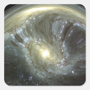 Digitale Galaxie Quadratischer Aufkleber