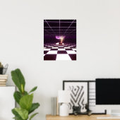 Digitale Geburt [Synthwave-Ästhetik] Poster (Heimbüro)