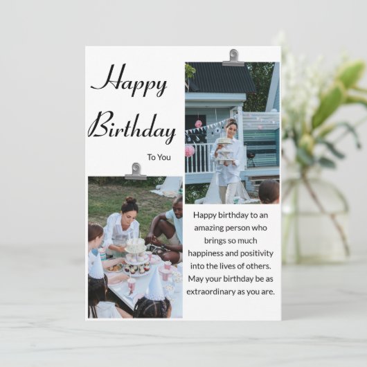 Digitale Geburtskarte Einladung (Stehend Vorderseite)