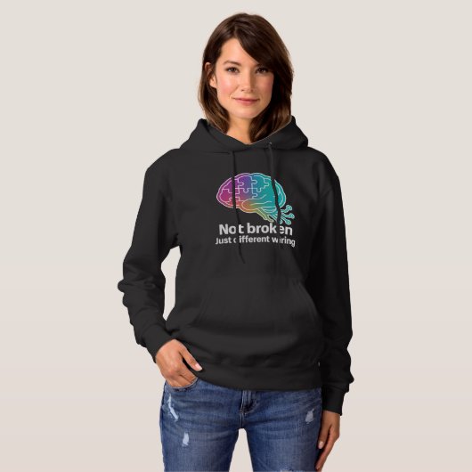 Digitale Gehirn-Tech-Design Hoodie (Vorne ganz)