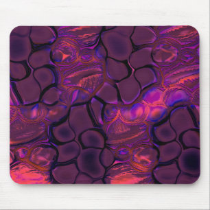 Digitale, gerundete Stücke in verbranntem rosa Wei Mousepad